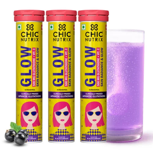 Glow – Glutathione Tablets for Skin Glow & Even-Toned Skin - Blackcurrent
