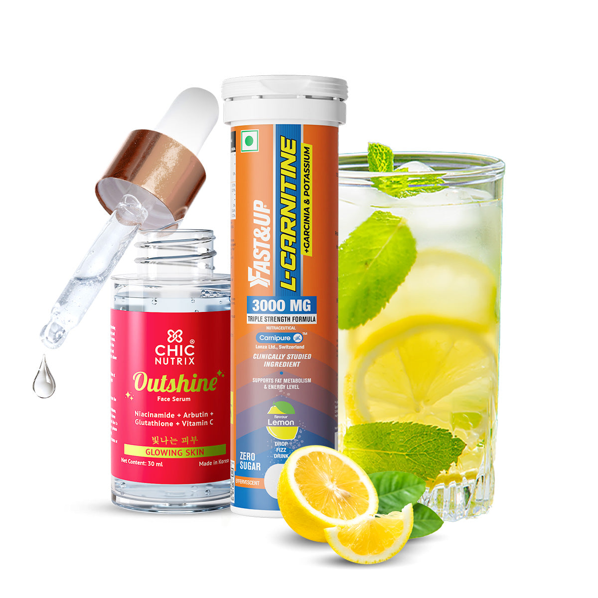 Korean Brightening Serum & Weight Loss Combo Chicnutrix Korean Brightening Serum & Weight Loss Combo Chicnutrix