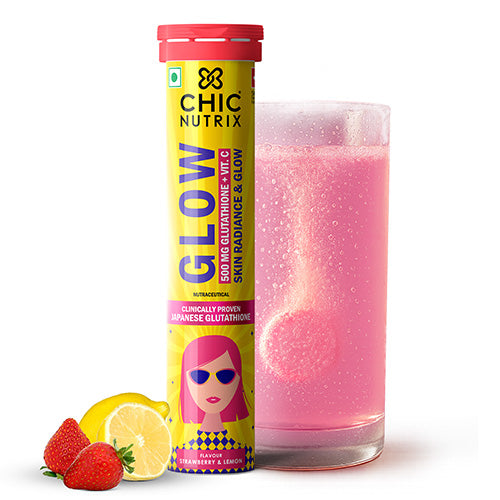 Glow – Glutathione Tablets for Skin Glow & Even-Toned Skin - Strawberry & Lemon