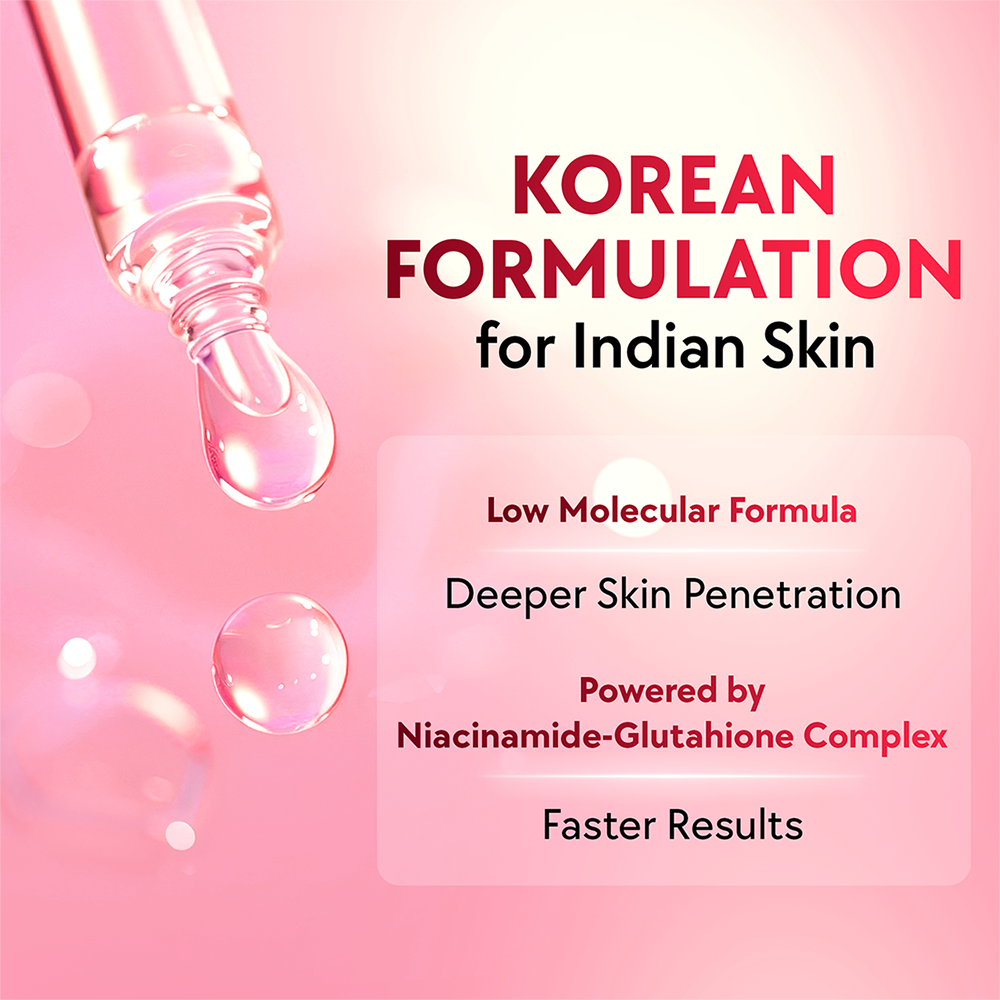 Outshine Korean Face Serum + Make up Pouch