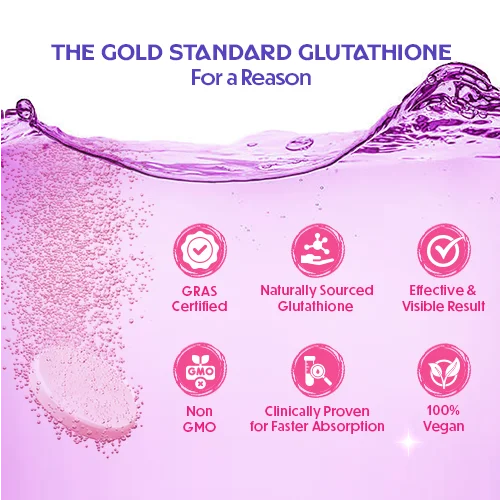 Glow – Glutathione Tablets for Skin Glow & Even-Toned Skin - Blackcurrent