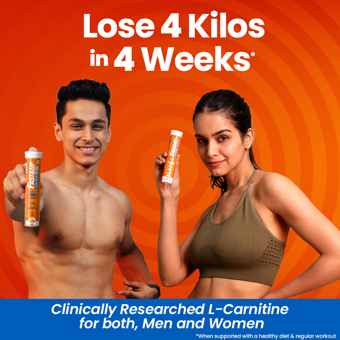 Orange-flavored best fat burning supplements - suitable for men and women