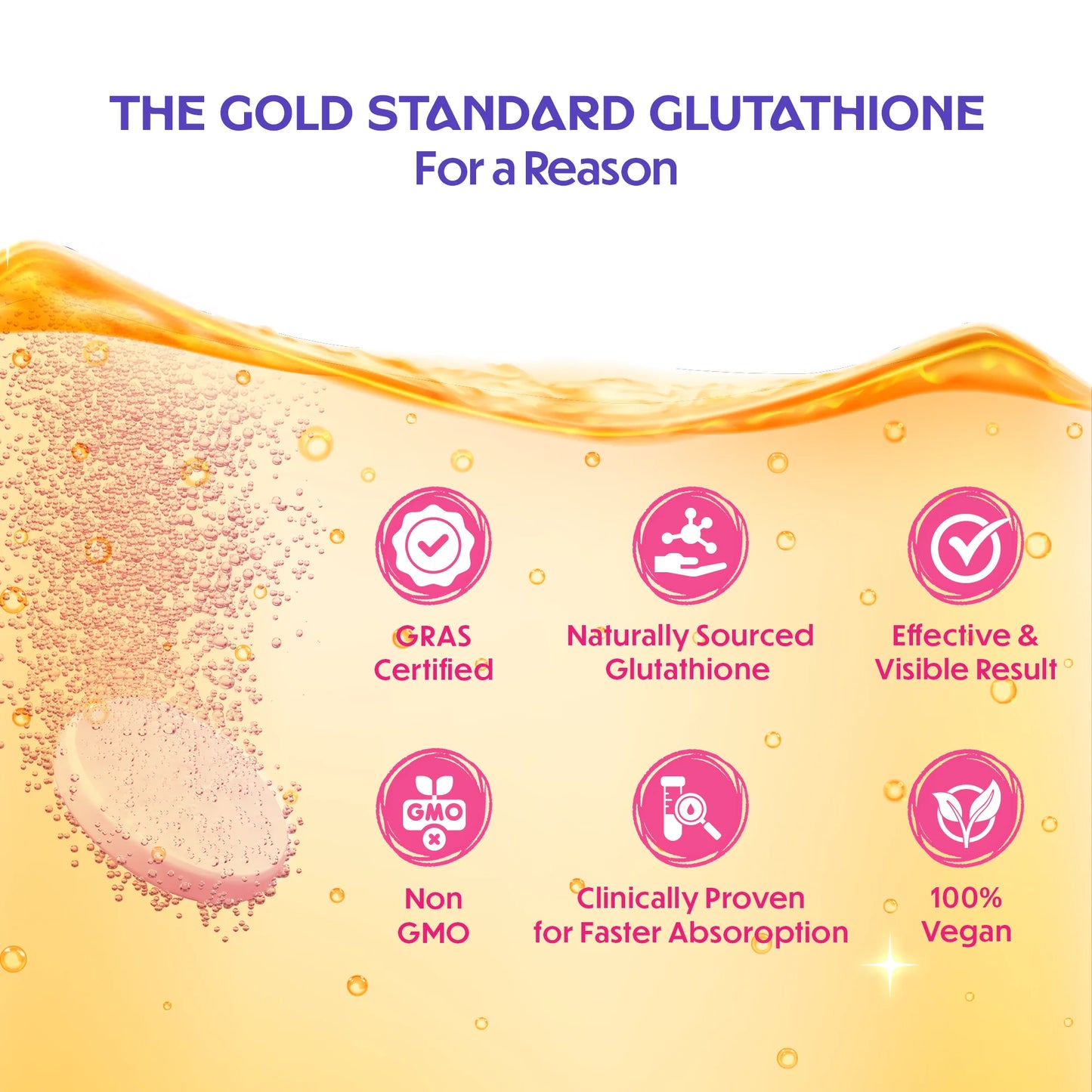 Glow – Glutathione Tablets for Skin Glow & Even-Toned Skin - Orange