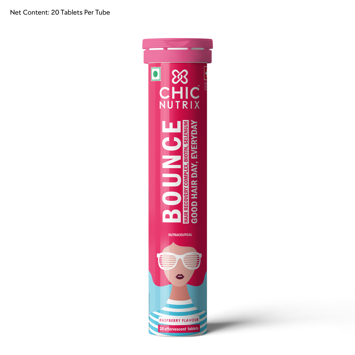 Bounce – Keratin Boosters & Biotin for Hair Growth & Hair Fall Control - Raspberry