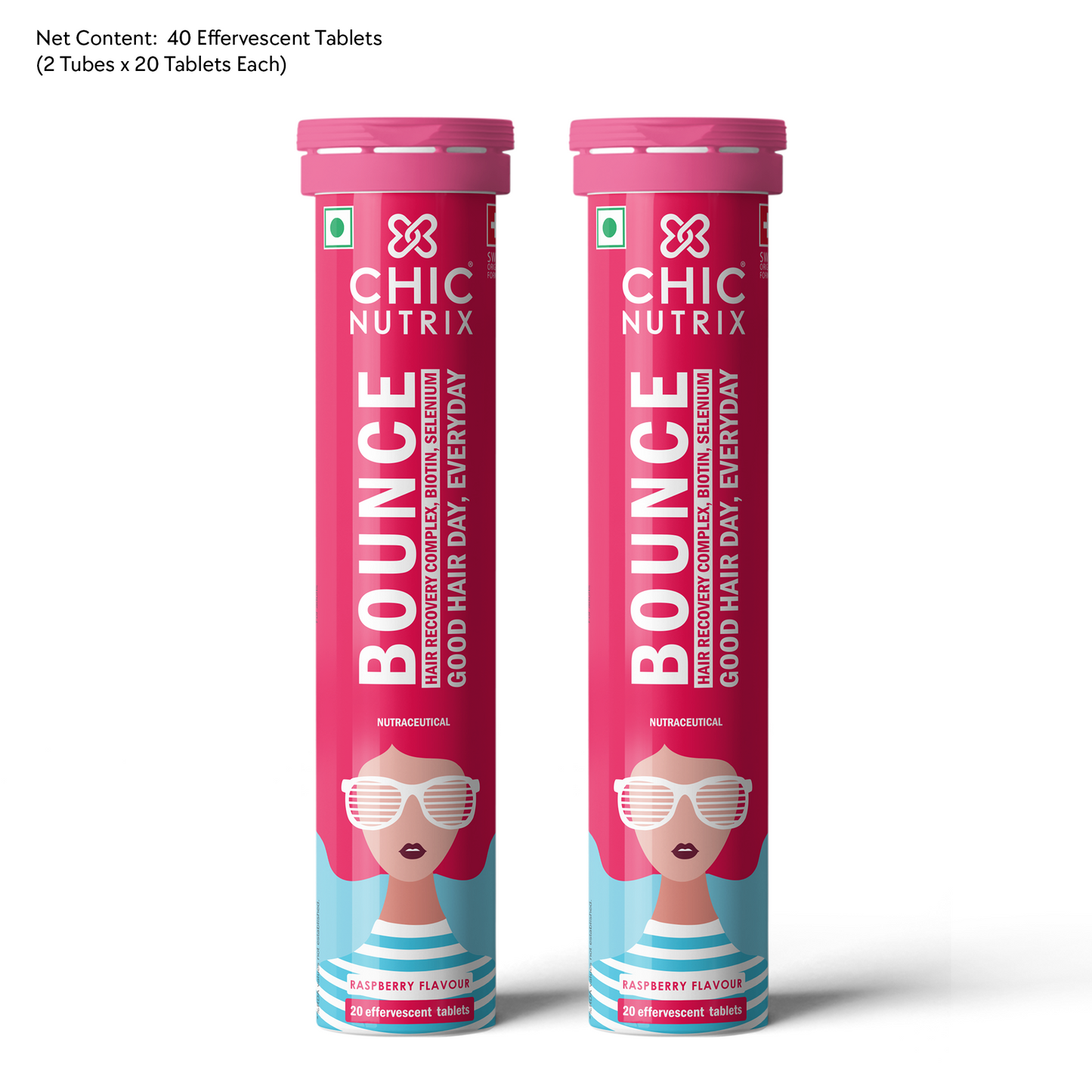 Bounce – Keratin Boosters & Biotin for Hair Growth & Hair Fall Control - Raspberry
