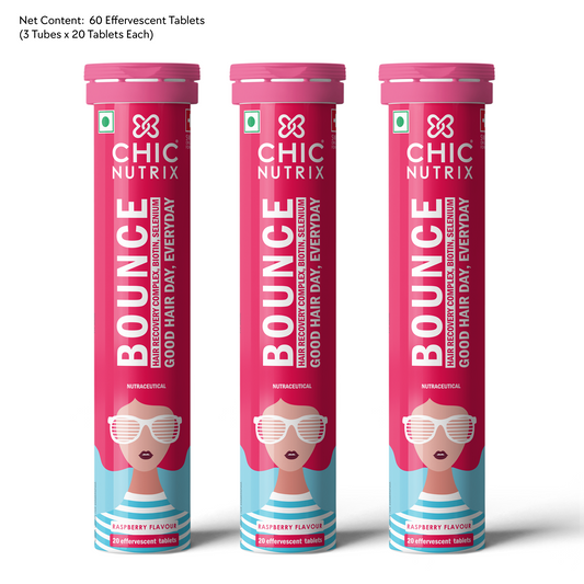 Bounce – Keratin Boosters & Biotin for Hair Growth & Hair Fall Control - Raspberry