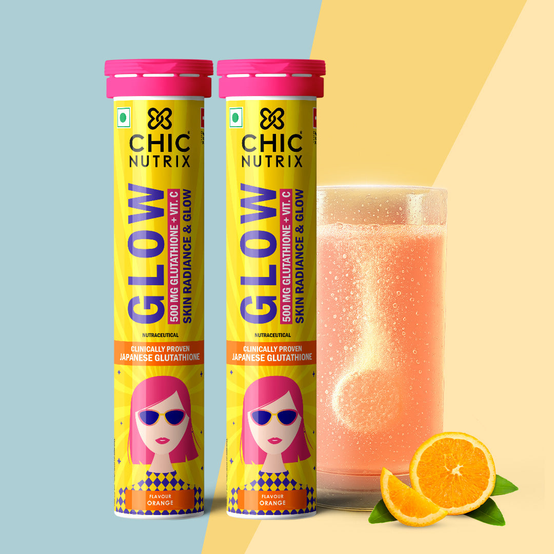 Glow – Glutathione Tablets for Skin Glow & Even-Toned Skin - Orange