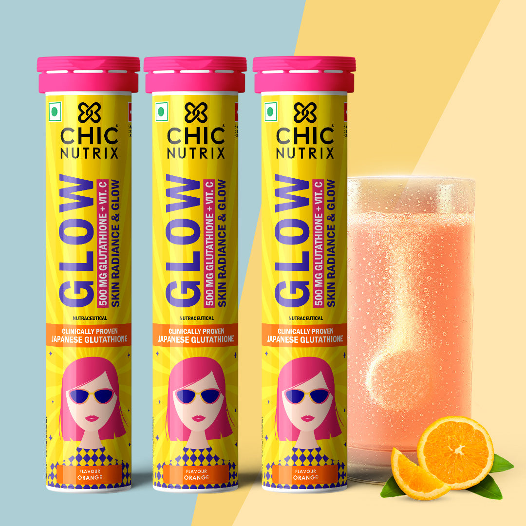 Glow – Glutathione Tablets for Skin Glow & Even-Toned Skin - Orange