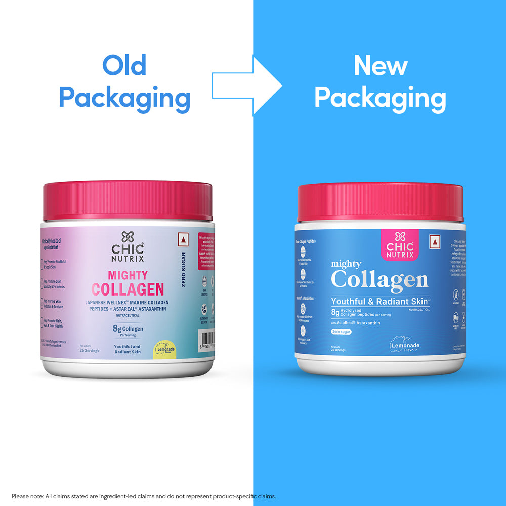 Mighty Collagen - Marine Collagen Supplement for Youthful Skin - Lemonade