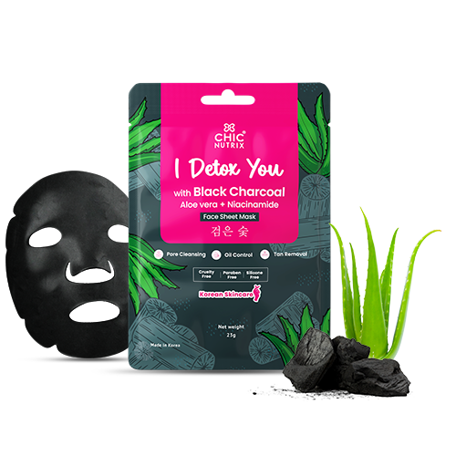 Korean Black Charcoal Face Sheet Mask