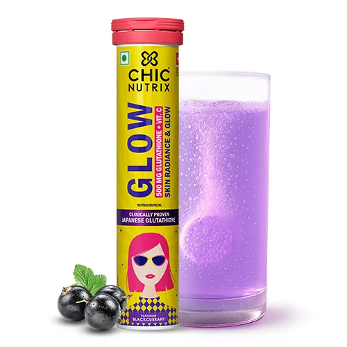 Glow – Glutathione Tablets for Skin Glow & Even-Toned Skin - Blackcurrent