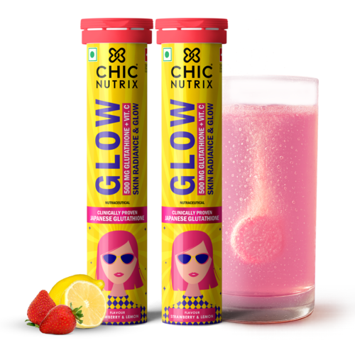 Glow – Glutathione Tablets for Skin Glow & Even-Toned Skin - Strawberry & Lemon