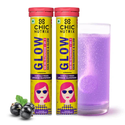 Glow – Glutathione Tablets for Skin Glow & Even-Toned Skin - Blackcurrent