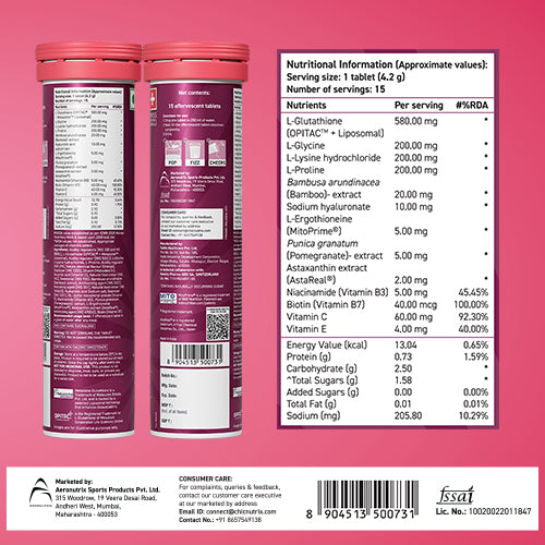 Chicnutrix Glow Advanced – Liposomal Glutathione, Ergothioneine & Strong Antioxidant Formula for Uneven Skin Tone