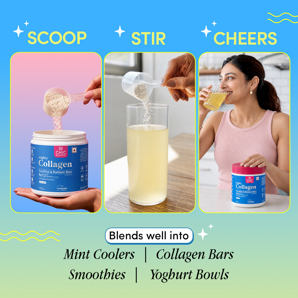 Mighty Collagen - Marine Collagen Supplement for Youthful Skin - Lemonade