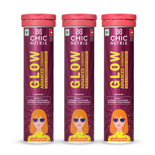 Chicnutrix Glow Advanced – Liposomal Glutathione, Ergothioneine & Strong Antioxidant Formula for Uneven Skin Tone