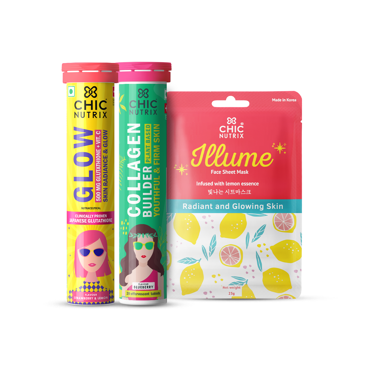 Glow Routine – Chicnutrix Glow + Collagen Builder + Illume