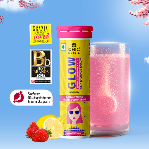 Glow - Glutathione Skin Brightening & Even-Tone Skin Tablets - Strawberry & Lemon