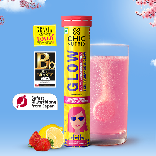 Glow - Glutathione Tablets for Glowing & Brightening Skin - Strawberry & Lemon
