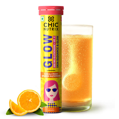 Glow – Glutathione Tablets for Skin Glow & Even-Toned Skin - Orange