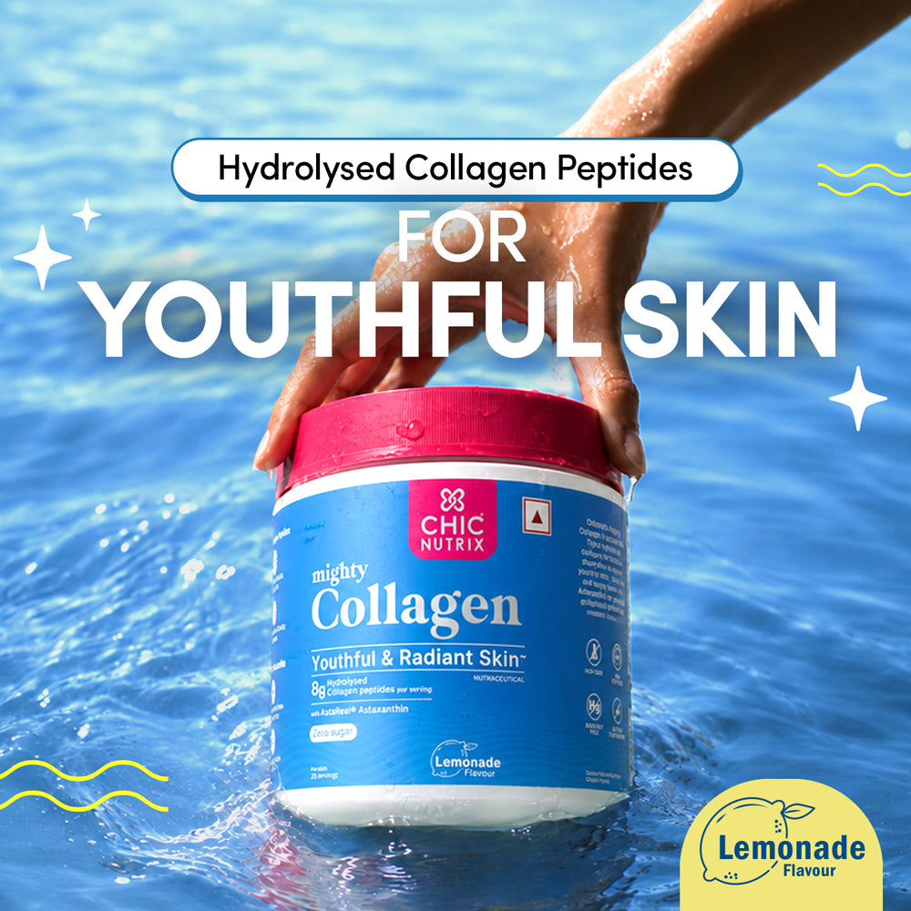 Mighty Collagen - Marine Collagen Supplement for Youthful Skin - Lemonade