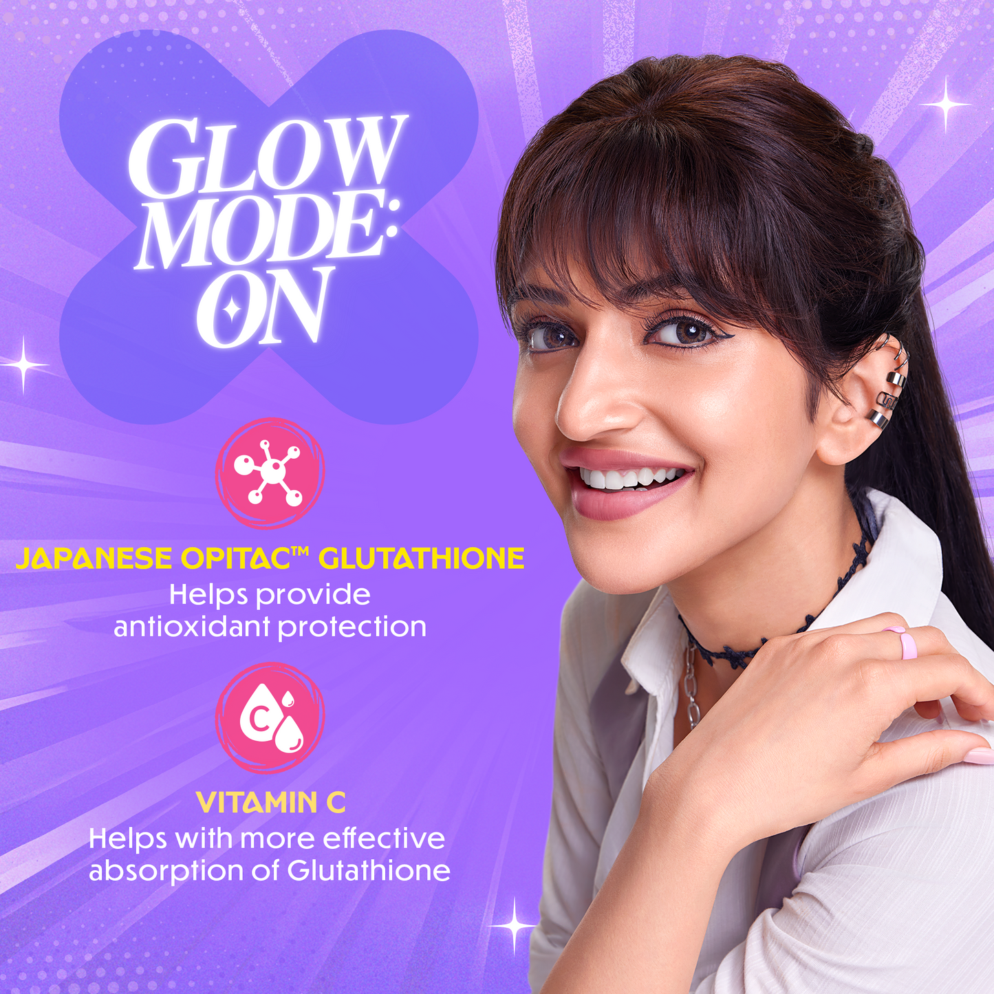 Glow – Glutathione Tablets for Skin Glow & Even-Toned Skin - Strawberry & Lemon