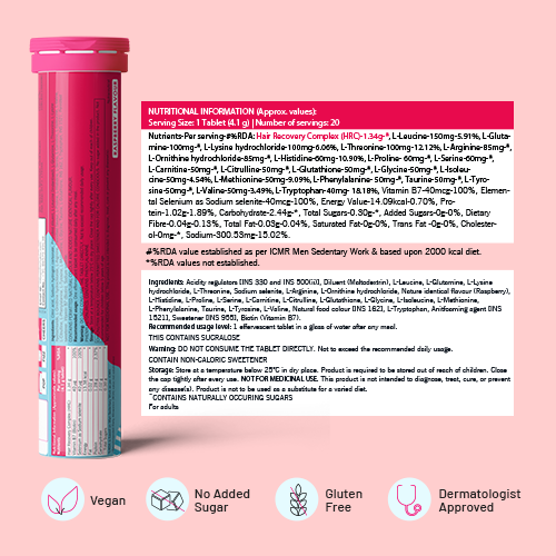 Bounce – Keratin Boosters & Biotin for Hair Growth & Hair Fall Control - Raspberry