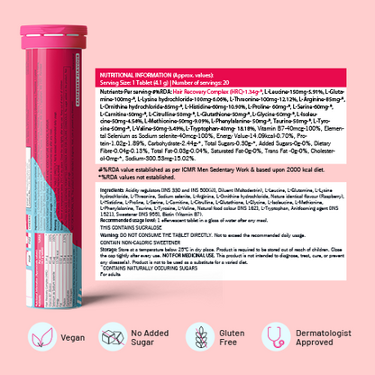 Bounce – Keratin Boosters & Biotin for Hair Growth & Hair Fall Control - Raspberry