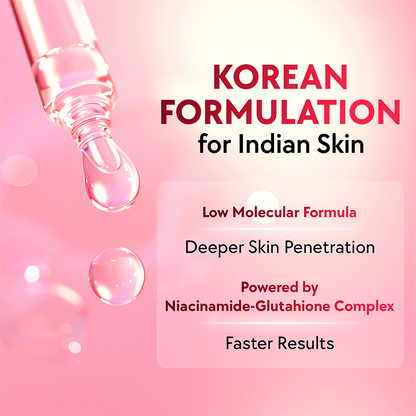 Outshine Korean Face Serum + Make up Pouch