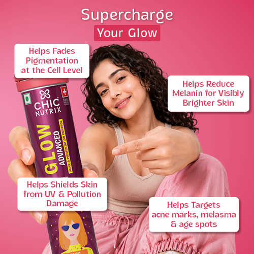 Chicnutrix Glow Advanced – Liposomal Glutathione, Ergothioneine & Strong Antioxidant Formula for Uneven Skin Tone