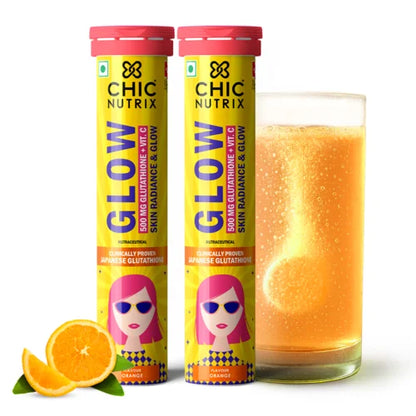 Glow – Glutathione Tablets for Skin Glow & Even-Toned Skin - Orange
