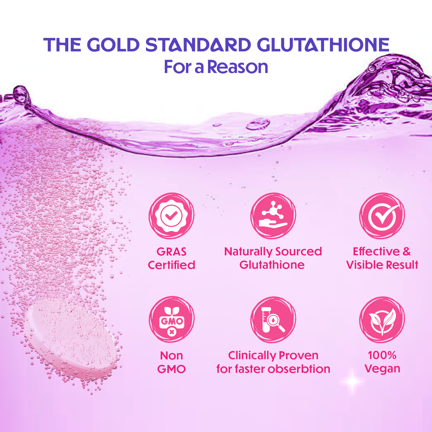 Glow – Glutathione Tablets for Skin Glow & Even-Toned Skin - Strawberry & Lemon