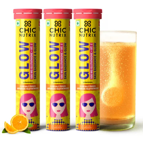 Glow – Glutathione Tablets for Skin Glow & Even-Toned Skin - Orange