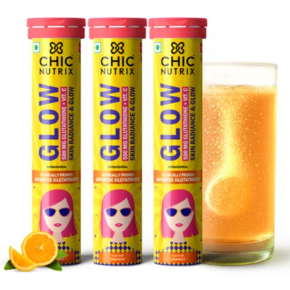 Glow – Glutathione Tablets for Skin Glow & Even-Toned Skin - Orange
