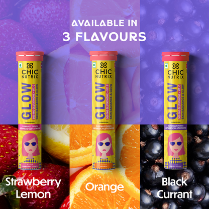 Glow – Glutathione Tablets for Skin Glow & Even-Toned Skin - Strawberry & Lemon