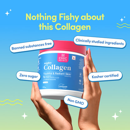 Mighty Collagen - Marine Collagen Supplement for Youthful Skin - Lemonade