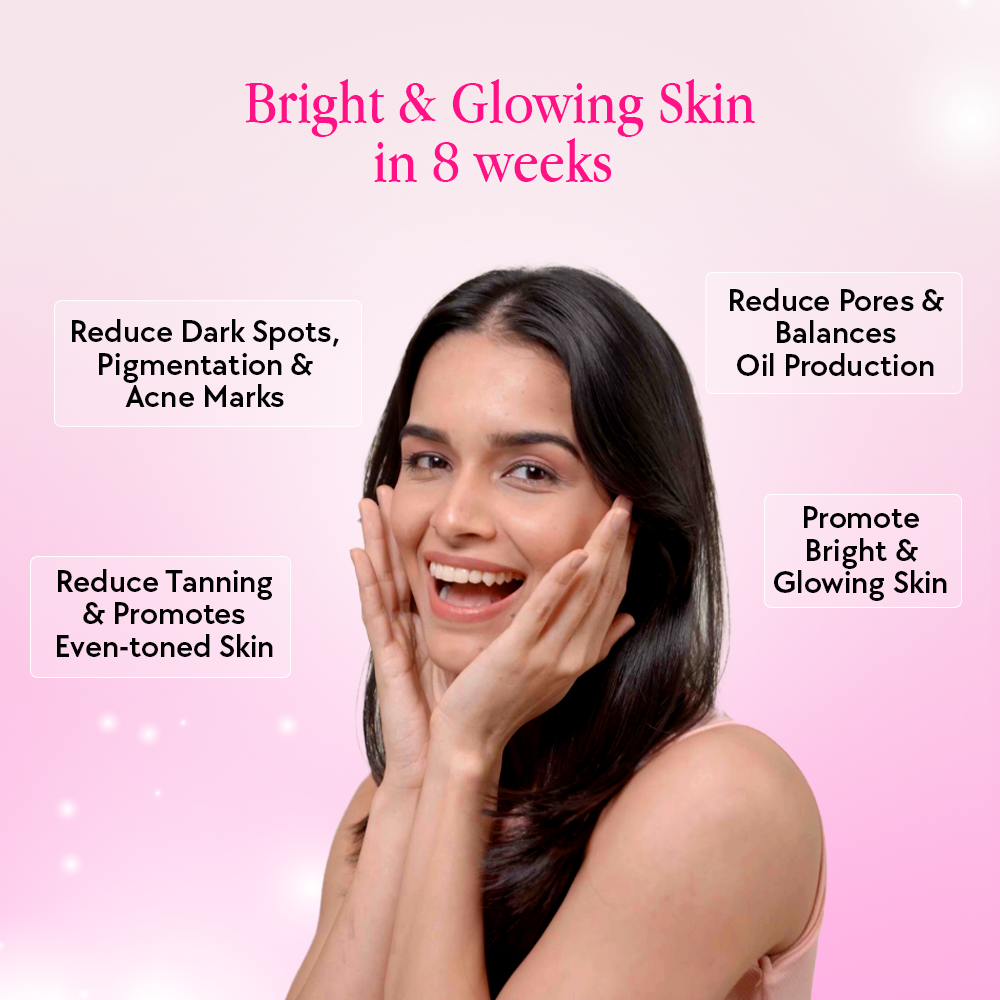 does glutathione reduce dark spots Glutathione Tablets + Face Serum Combo for Glowing Skin