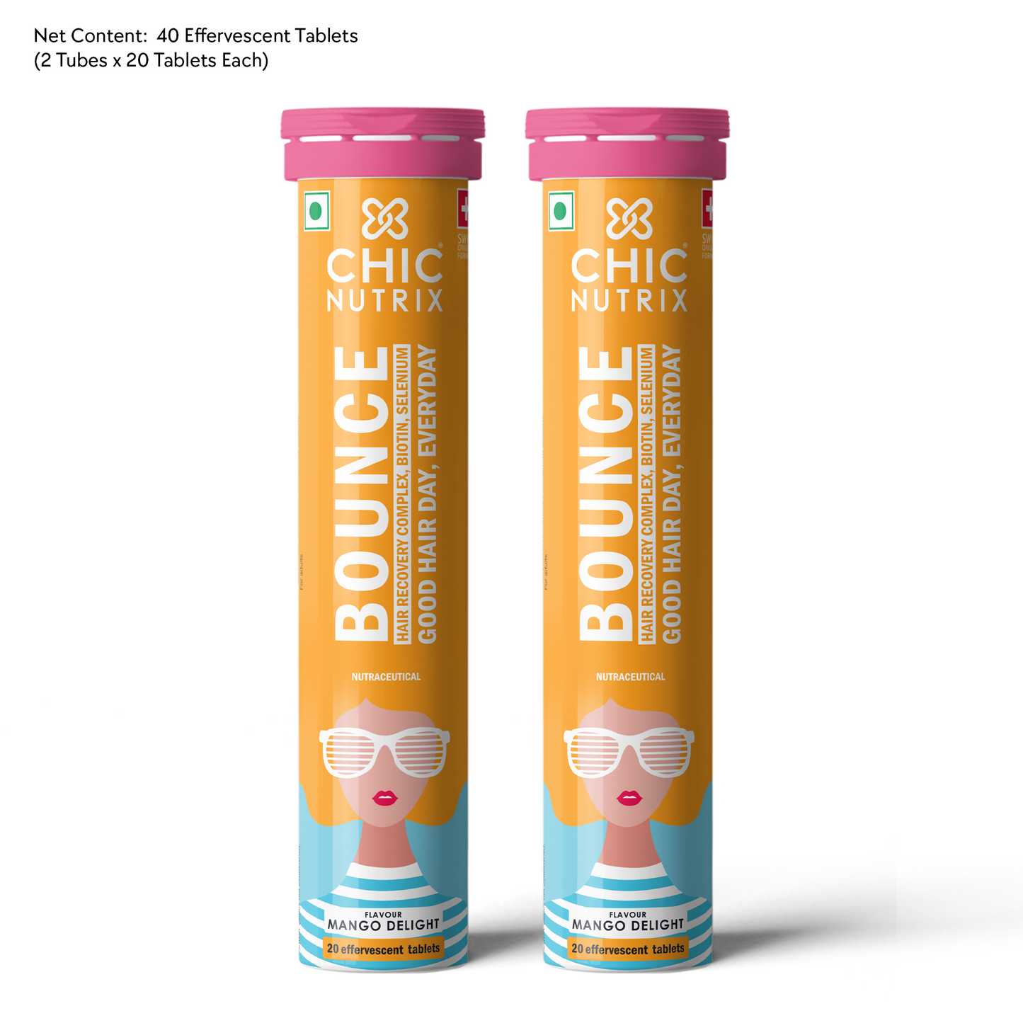 Bounce – Keratin Boosters & Biotin for Hair Growth & Hair Fall Control - Mango