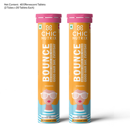 Bounce – Keratin Boosters & Biotin for Hair Growth & Hair Fall Control - Mango