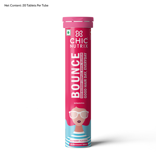 Bounce – Keratin Boosters & Biotin for Hair Growth & Hair Fall Control - Raspberry