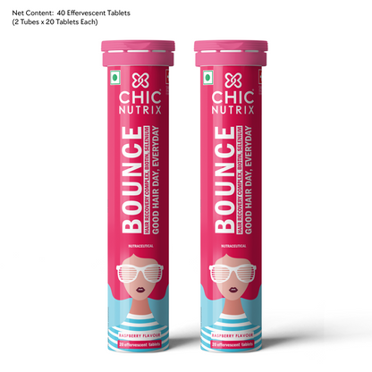 Bounce – Keratin Boosters & Biotin for Hair Growth & Hair Fall Control - Raspberry