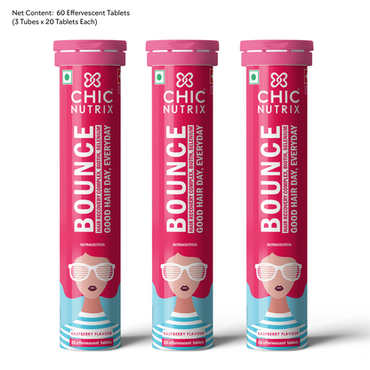 Bounce – Keratin Boosters & Biotin for Hair Growth & Hair Fall Control - Raspberry