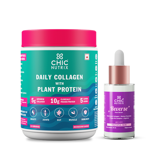 Wrinkle Reduction Routine - Chicnutrix Daily Collagen + Reverse