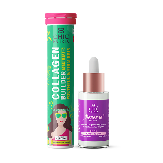 Anti-ageing routine - Chicnutrix Vegan Collagen Builder + Reverse