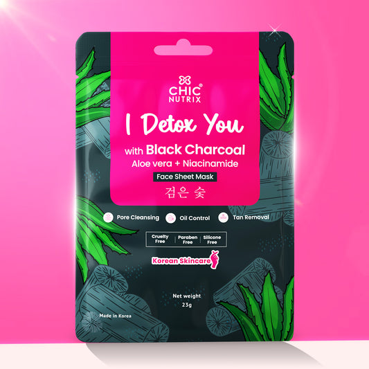 Korean Black Charcoal Face Sheet Mask