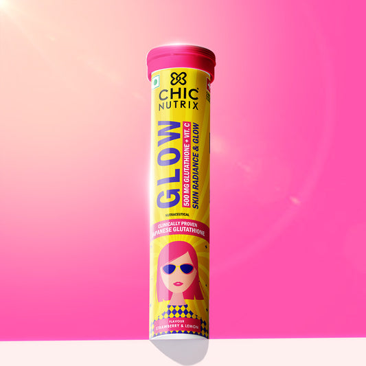 Glow - Glutathione Tablets for Glowing & Brightening Skin - Strawberry & Lemon