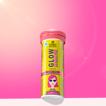 Glow - Glutathione Skin Brightening & Even-Tone Skin Tablets - Strawberry & Lemon