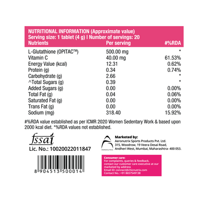 Glow – Glutathione Tablets for Skin Glow & Even-Toned Skin - Orange