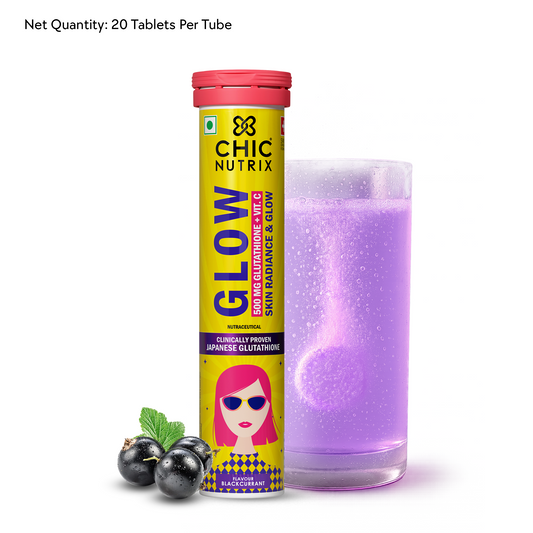 Glow – Glutathione Tablets for Skin Glow & Even-Toned Skin - Blackcurrent