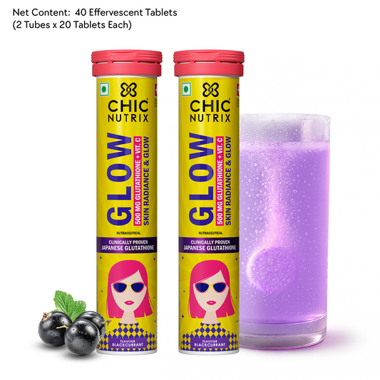Glow – Glutathione Tablets for Skin Glow & Even-Toned Skin - Blackcurrent